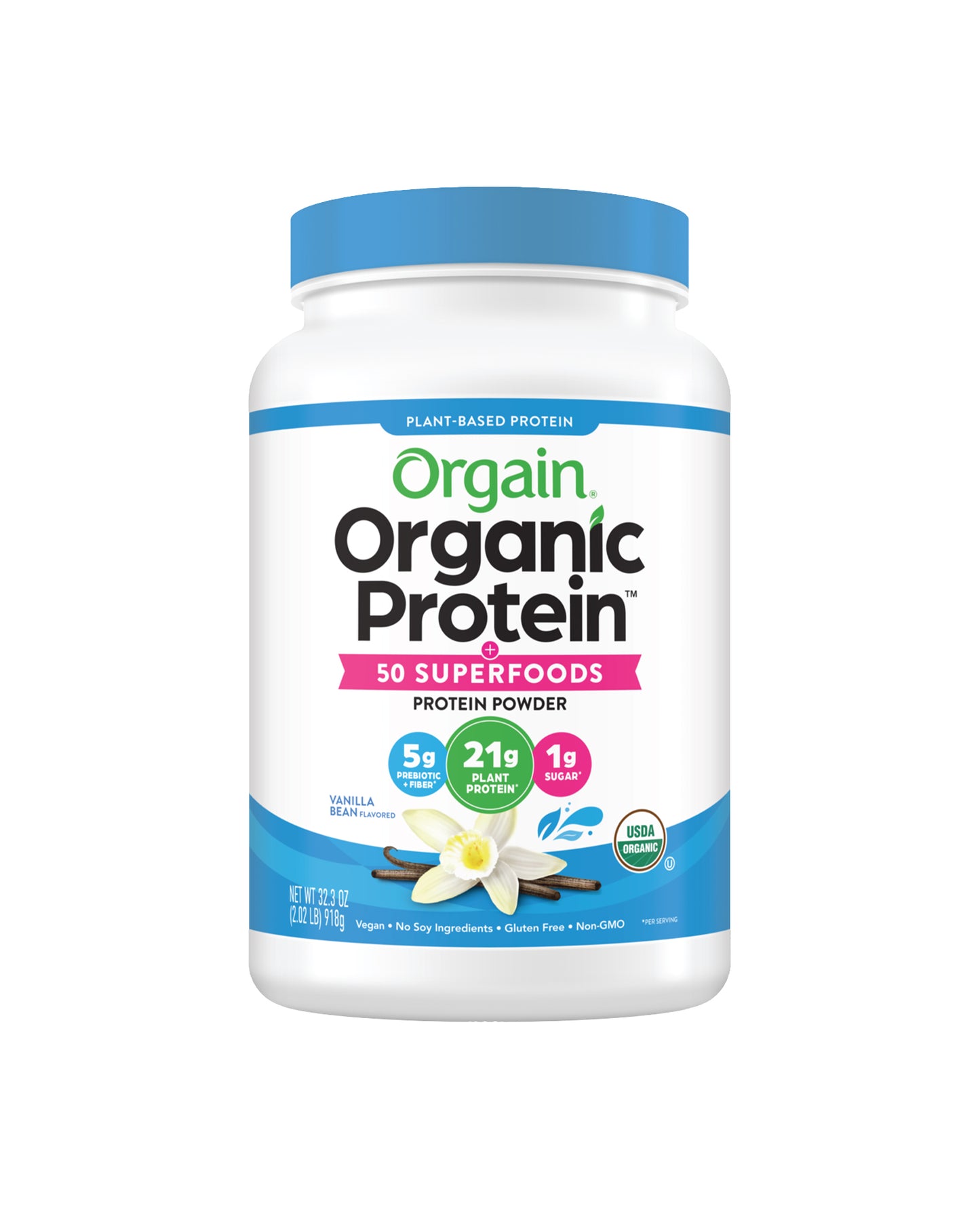 Vanilla Bean Organic Plant Based Protein Powder & Superfoods