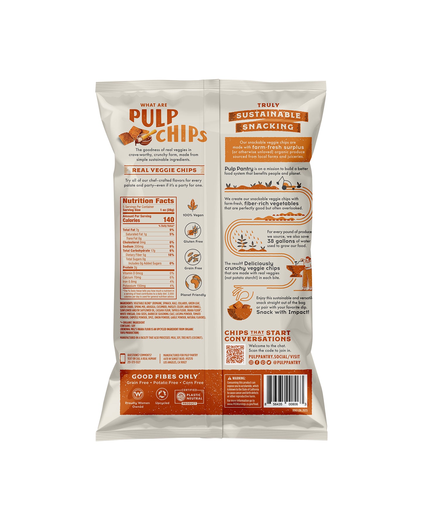 Barbecue Veggie Pulp Chips