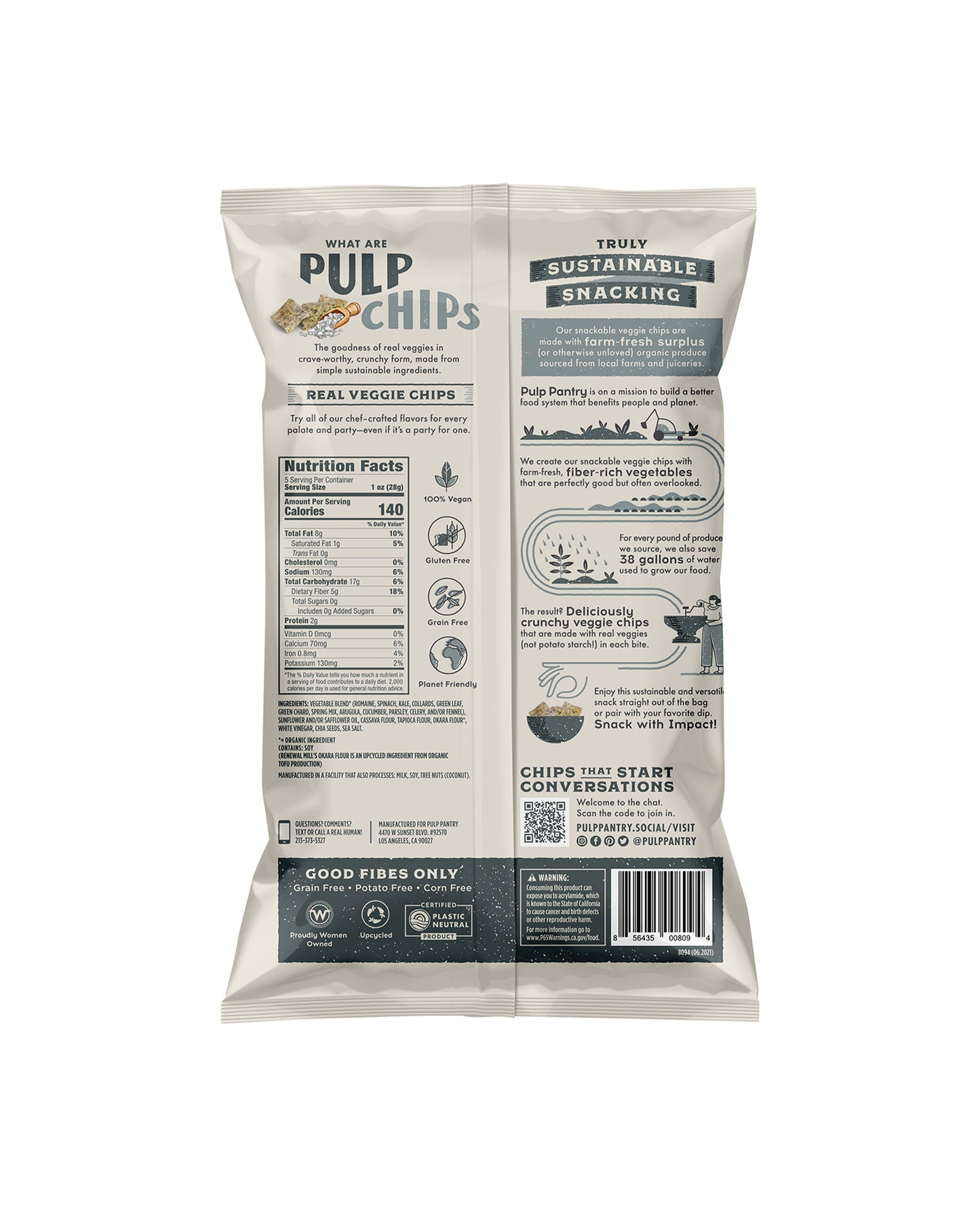 Sea Salt Veggie Pulp Chips