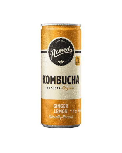 Ginger Lemon Kombucha Box of 4