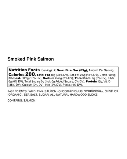 Smoked Wild Pink Salmon in Olive Oil