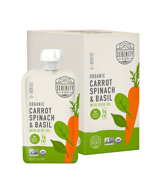 Organic Carrot, Spinach and Basil  - Box of 6