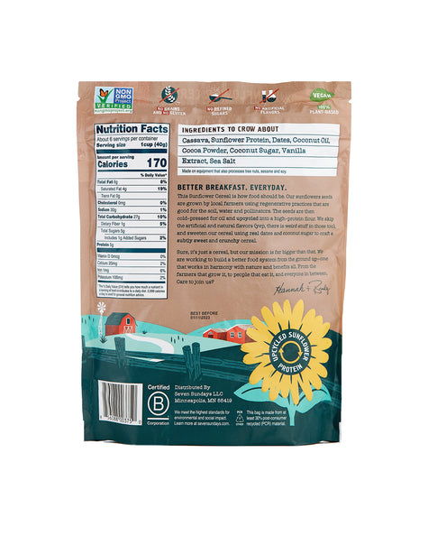 Real Cocoa Grain Free Sunflower Cereal