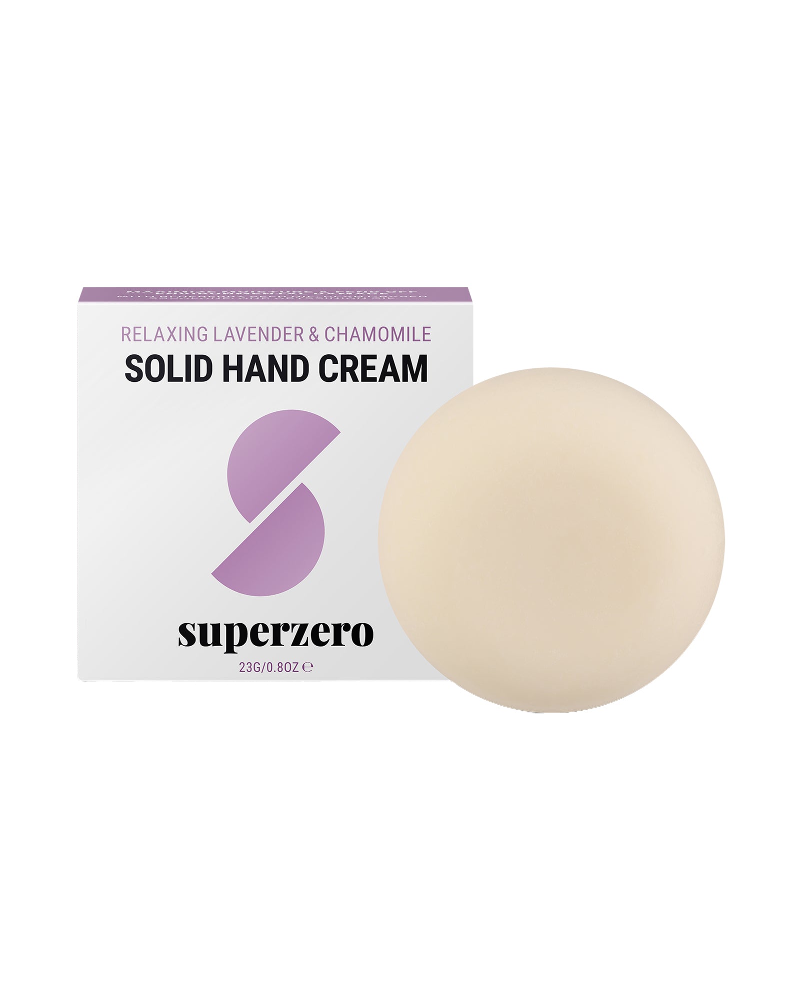 The front of superzero Hand Balm Bar