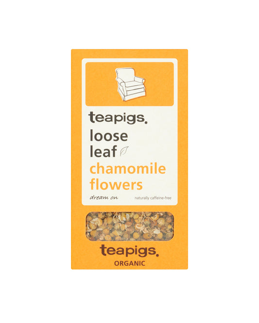 The front of teapigs Loose Leaf Chamomile Tea