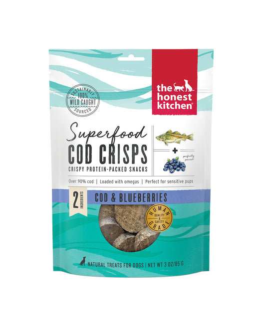 Cod & Blueberries Superfood Crisps for Dogs