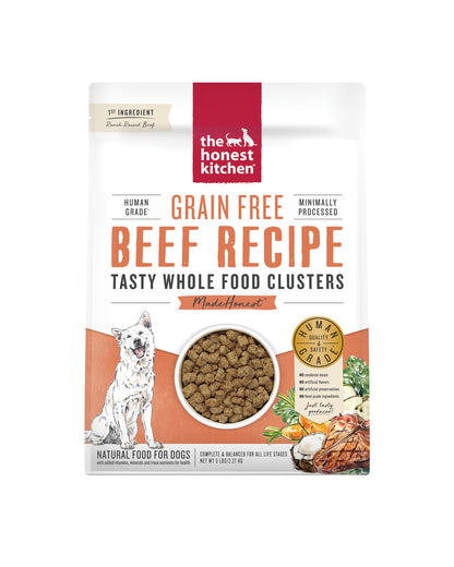 Grain Free Beef Clusters Dry Dog Food