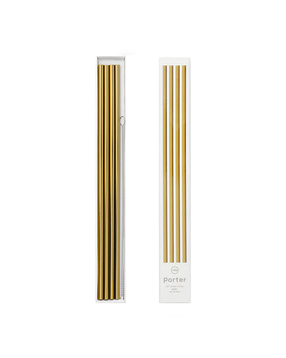 The back of W&P Porter Metal Straws - Gold
