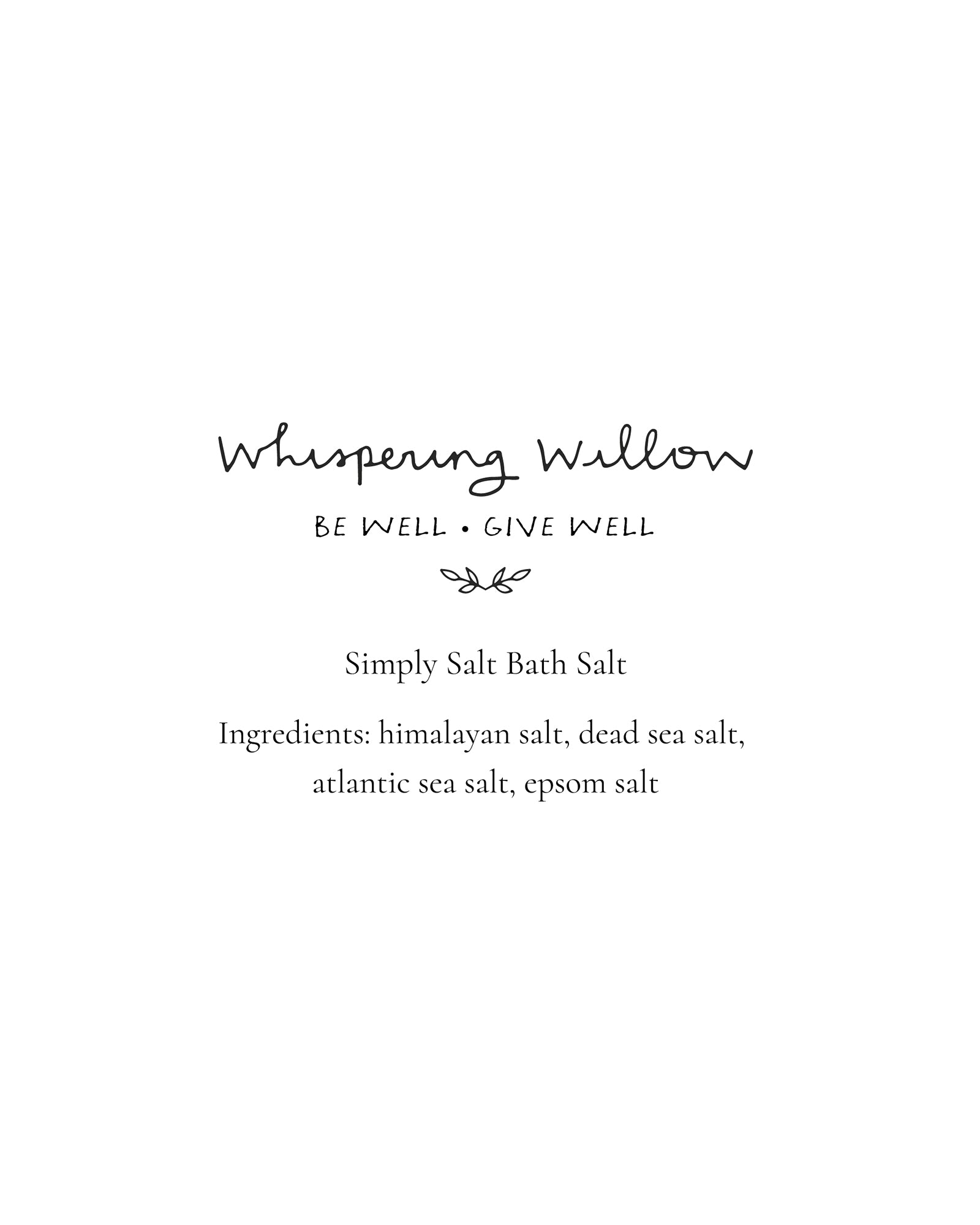 Picture of Whispering Willow Simply Salt Bath Salt