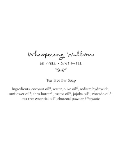 Picture of Whispering Willow Tea Tree & Charcoal Bar Soap