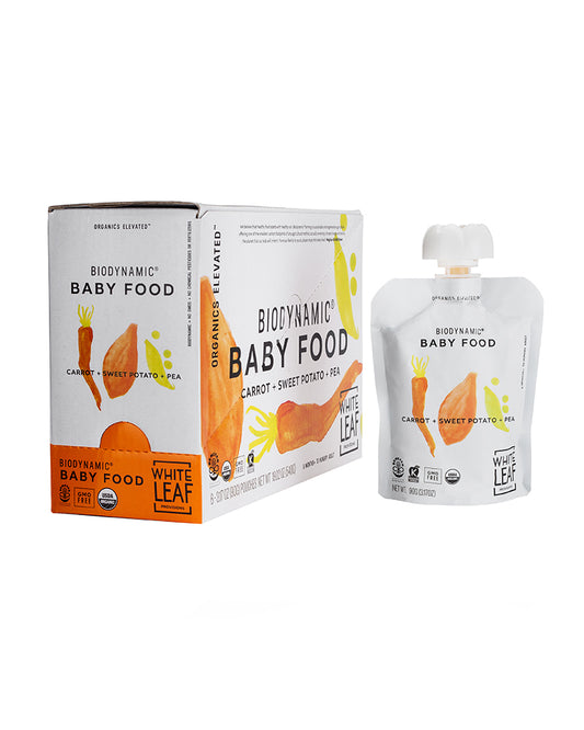 Carrot + Sweet Potato + Pea Organic, Biodynamic® Baby Food - Box of 6