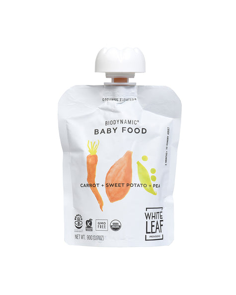 Carrot + Sweet Potato + Pea Organic, Biodynamic® Baby Food - Box of 6