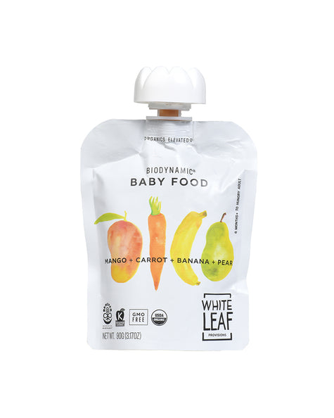 Mango + Carrot + Banana + Pear Organic, Biodynamic® Baby Food - Box of 6