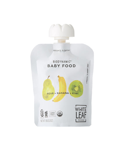 Pear + Banana + Kiwi Organic, Biodynamic® Baby Food - Box of 6