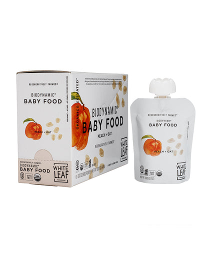 Peach + Oat Organic, Biodynamic® Baby Food - Box of 6
