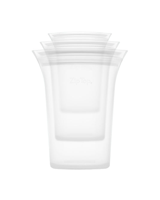 Reusable Food Storage Cup Trio - Frost